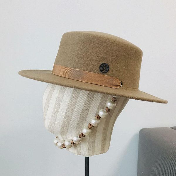 

2020 лучшие фибоначчи шерсть fedora шляпа женщин ретро шерсть войлочная шляпа европейский панк плоский гуперские шапки кепки улица мода дика, Black;white