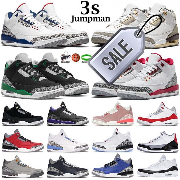 

mens basketball shoes jumpman 3s cardinal red pine green racer blue cool grey georgetown medium royal cement black 3 men trainers outdoor