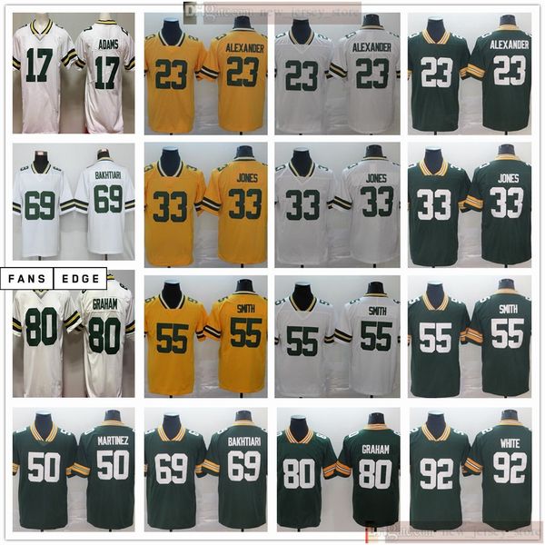 

men women youth 33 aaron jones jerseys kids jaire alexander blake martinez za'darius smith david bakhtiari jimmy graham reggie white gr, Black;red