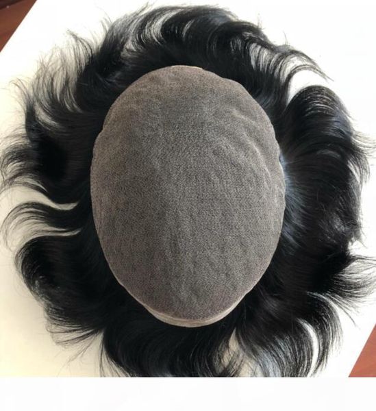 

full lace men toupee 8a grade straight hair replacement virgin malaysian virgin human hair toupee for men ing, Black