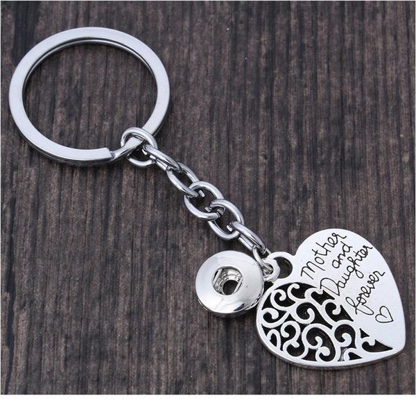 

new snap jewelry 12mm 18mm snap key chains for keyring women gifts girl heart keychain bag pendan bbyklt, Slivery;golden