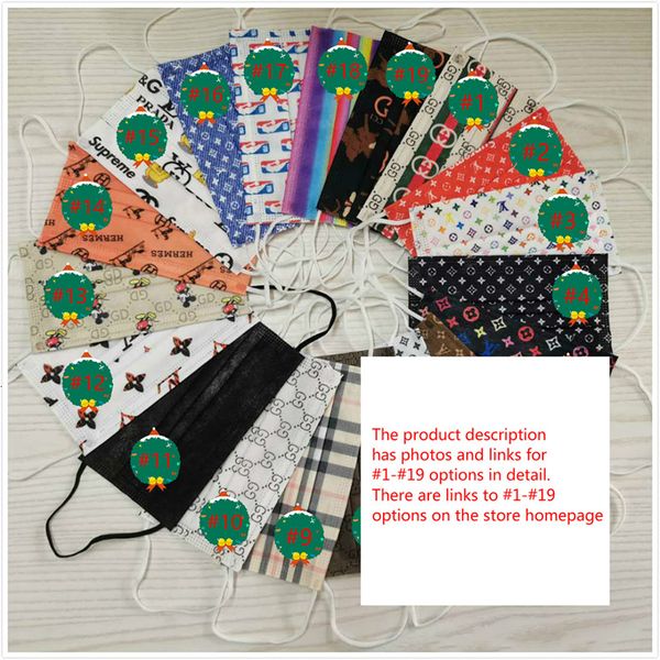 

masks 39 style brand designer fashion anti-dust mouth disposable face mask multicolor dustproof protective man woman pbt
