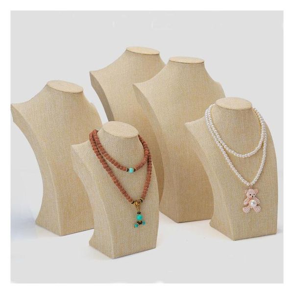 

large necklace display bust jewelry chain pendant display stand tall neck form for boutique shop window shelf crafts market displays ystvq, Black