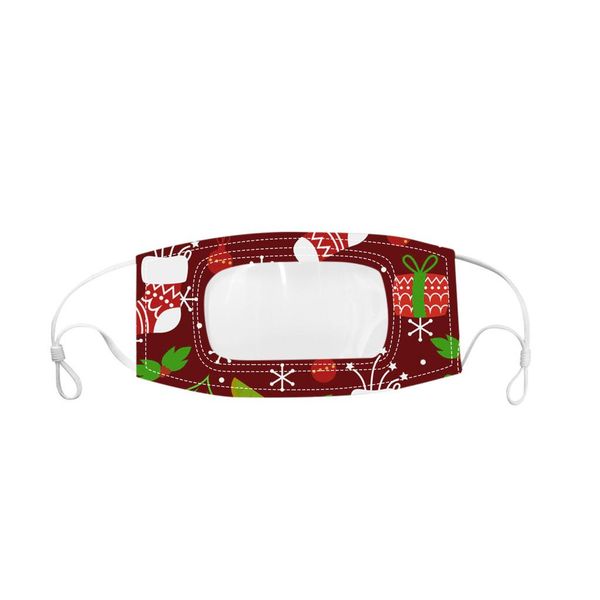 

christmas face mask for smile communicator face clear vinyl mouth expression lip mondkapjes mouth caps mascarillas jllcbs