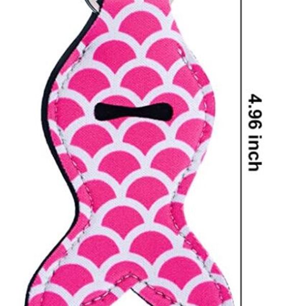 

mermaid keychain lipstick balm chapstick key chain holder, Silver