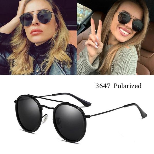 

sunglasses classic women round polarized 3647 men driving car male sun glasses uv400, White;black