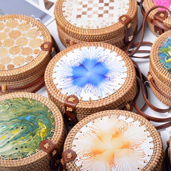 

realer crossbody bags round rattan bags for women woven straw