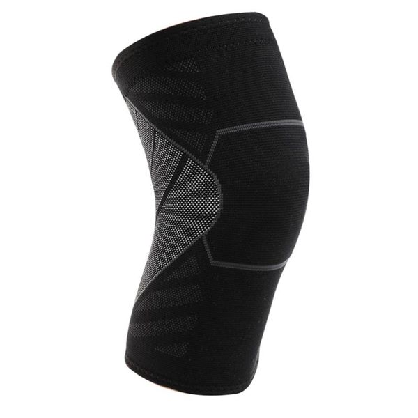 

1pc useful elastic sports knee pads knee support brace fitness protector, Black;gray