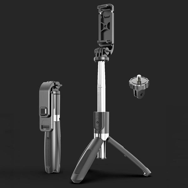 

L02 100cm Multi-function Adjustable Bluetooth Self-timer Pole Tripod Selfie Stick