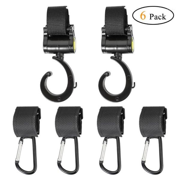

hooks & rails 2/6pcs stroller wheelchair pram carriage bag hanger hook strollers shopping clip accessories1