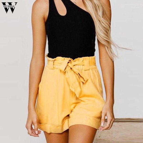 

womail shorts women 2020 summer bow-knot short loose shorts pantalones cortos de mujer korean harajuku short feminino holiday1, White;black