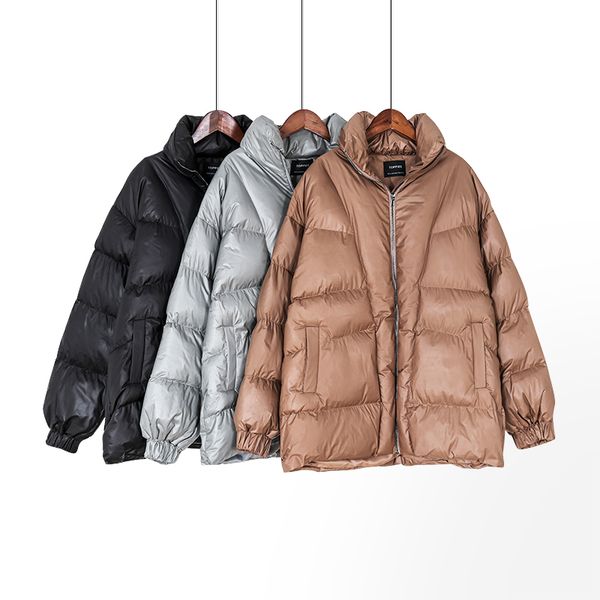 

ies winter oversized coat women puffer jacket thicker warm padded clothes loose outwear 201110, Black