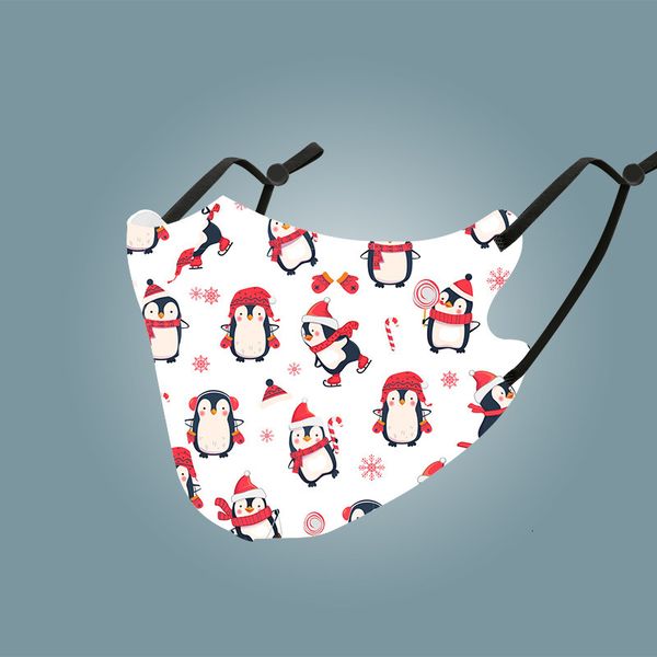 

creativity face fashion 2020 santa elk christmas printing masks dust-proof reusable washable xmas mouth mask