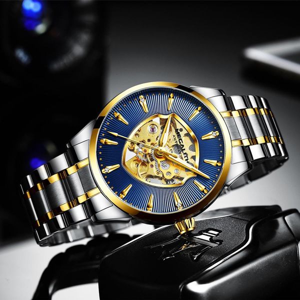 

megalith luxury matic mechanical watch business casual mens watch brand sport watches men gift wirstwatch reloj hombres wmtbsg, Silver