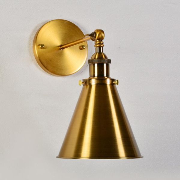 

wall lamp northern golden bedside modern concise bronze wire drawing corridor aisle mirror front bathroom light deco maison