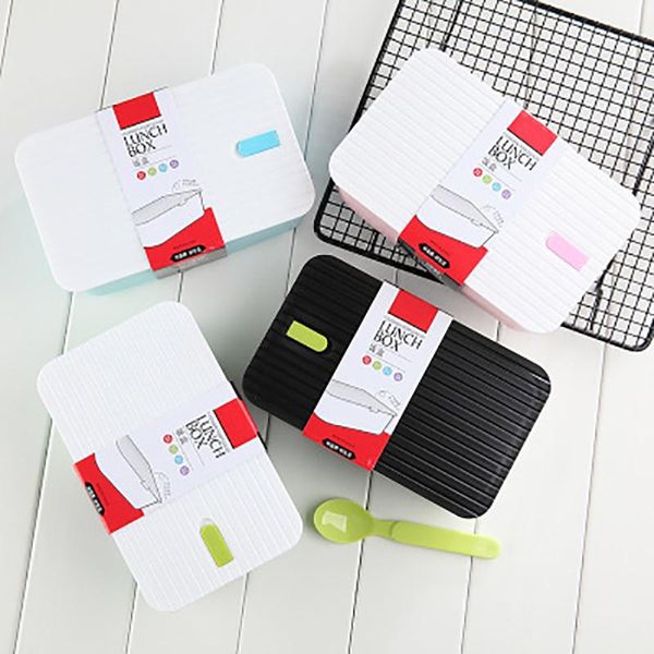 

baispo 1000ml микроволновая коробка для ланч простой портативный герметичный герметичный контейнер для хранения пищевых продуктов для взросл