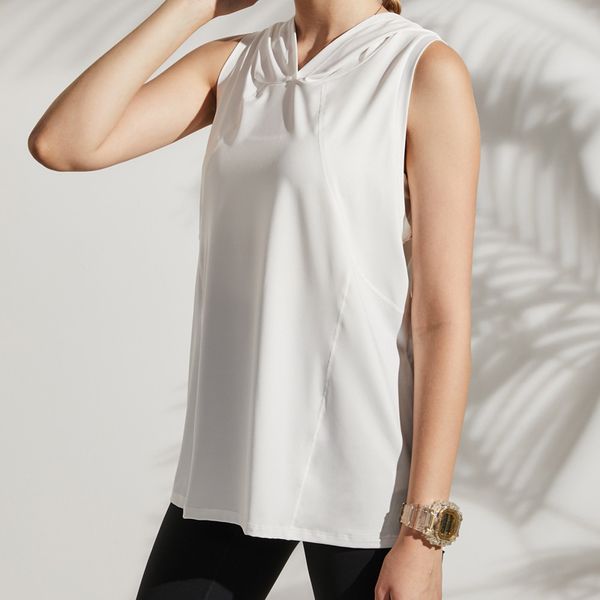 

hoodies yoga loose seamless shirt women gym wear sports vest running workout tshirt fitness dry fit tank crop shirts, White;red