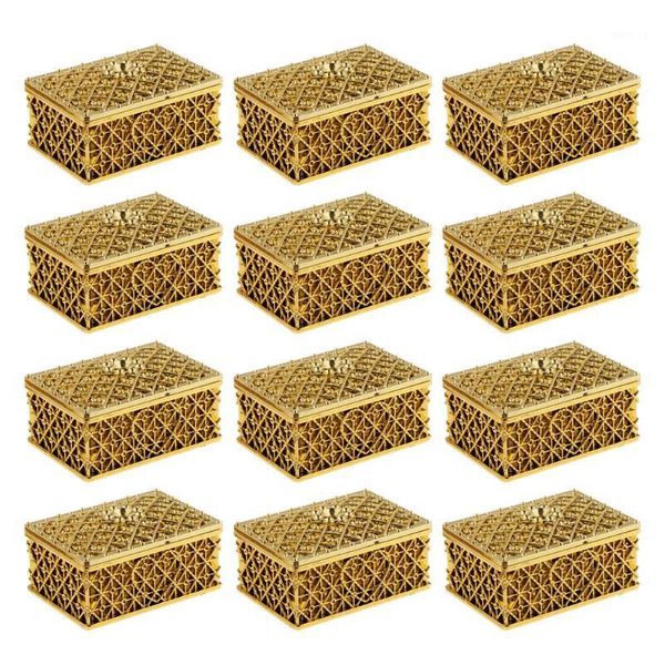 

pack of 12pcs delicate gridding shaped candy box gift box for wedding favor1