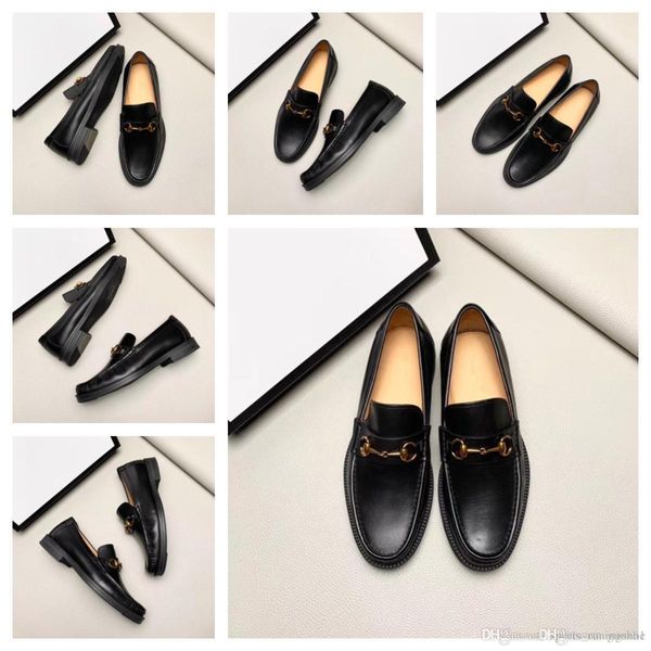 

mi men dress italian leather shoes slip on fashion men leather moccasin glitter formal male shoes pointed toe shoes for men 33, Black