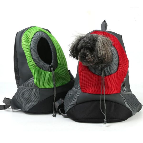 

outdoor pet dog carrier backpack bag portable travel bag puppy pet dog cat front mesh bags head out double shoulder1