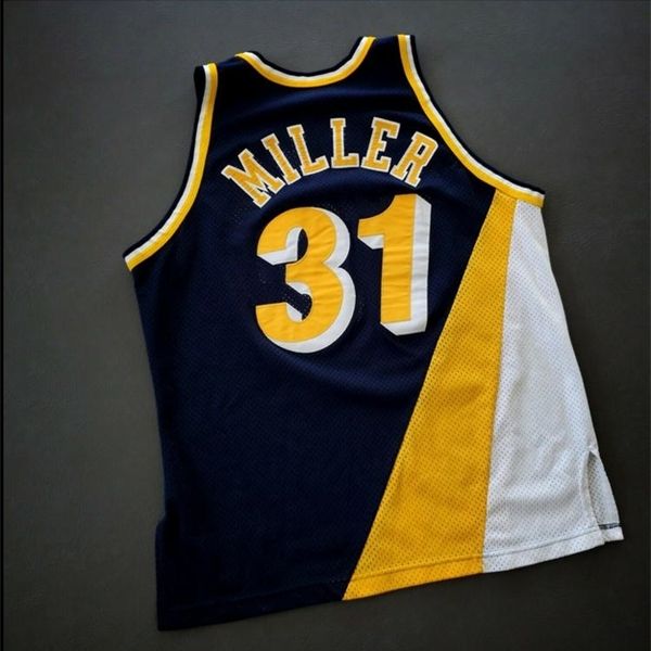 

custom 321 youth women vintage reggie miller vintage champion college basketball jersey size s-4xl or custom any name or number jersey, Black