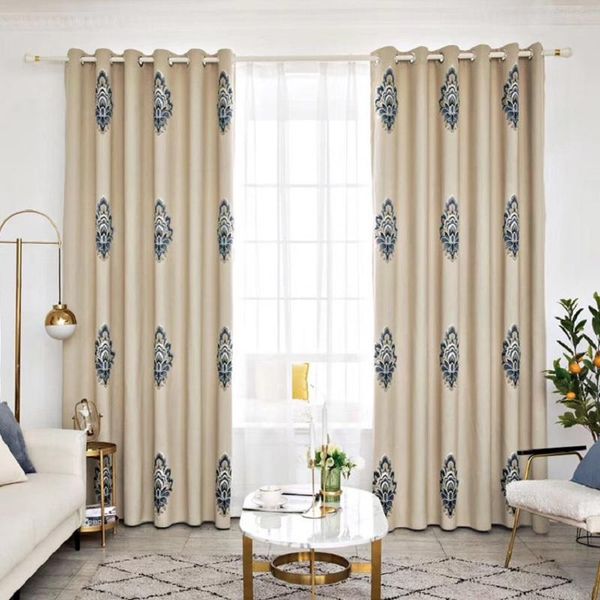 

custom nordic style for living room dining room bedroom study jacquard curtains european high-end blackout curtains tulle