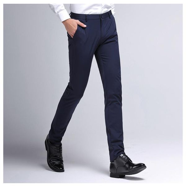 

trousers men's pants overalls casual clothing fashion spring autumn korean style trousers classic oversize suits plus size pant, Black