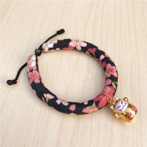 

1pc handmade adjustable dog cat collar printed bell necktie necklace with bell for cats puppy kitten pet cat accessories wmtnjy
