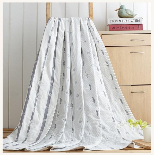 

100% cotton blanket cover blanket cartoon cute wearable conditioning bed air for