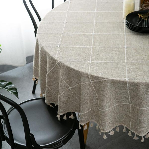 

cotton linen tassel lace round embroidered dining table cloth nordic home l grey coffee pgraphy background tables cloths1