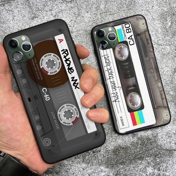 

vintage cassette tape retro style for iphone se 6 6s 7 8 plus x xr xs 11 12 pro max 12 mini soft silicone phone case cover shell