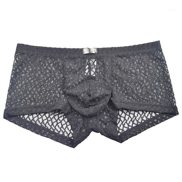 

men boxer sexy underwear flat pant trousers man elastic pants transparent lace men underwear bokserki baggy underpants 20201, Black;white