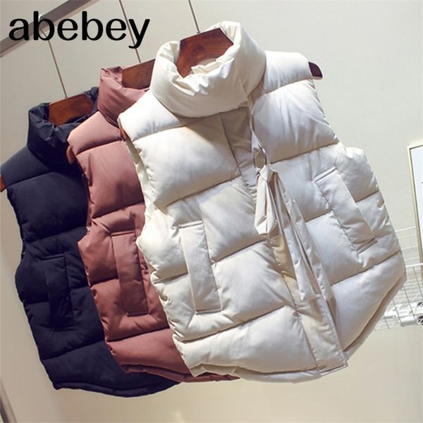 

autumn winter women's vest waistcoat button pocket warm vests woman turn-down collar sleeveless female casual jacket coat 201214, Black;white