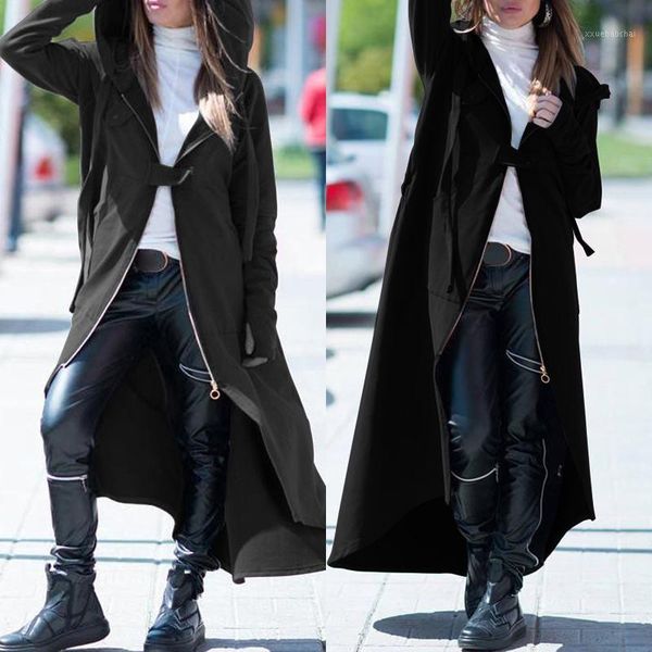 

fashion women hoodies sweatshirt coats zanzea autumn hooded long sleeve long jackets casual solid outwear plus size zipper coat1, Black;brown