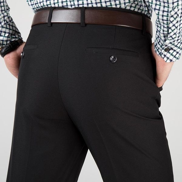 

wholesale- men casual pants 2017summer fashion cotton breathable work pants loose black navy business trousers plus size xa0921