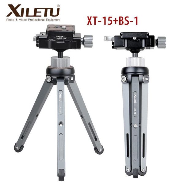 

tripods xiletu xt-15 + bs-1, a mini deskcamera tripod with mobile phone holder, for smartphone dslr mirrorless
