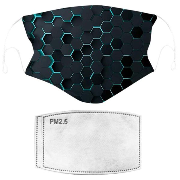 

flame print face mask + 2 шт. фильтр pm2.5 ткань ткань крышка для лица многоразовая рот крышка для взрослых маски ветрозащитный рот маска jl