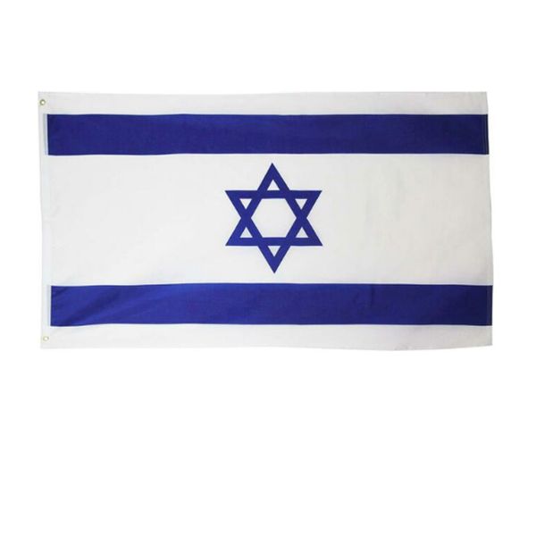 Banners nacionais do país de Israel Banners 3'X5'ft 100D de poliéster de vendas quentes de alta qualidade com dois ilhós de latão