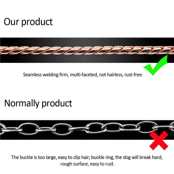

dog choker snake chain dog training collar heavy metal pet slip choke collars golden for medium large dogs sqcyrl