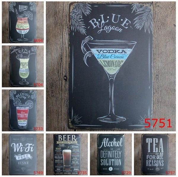 

40 styles metal sign plaque metal vintage garage tin sign plate retro garage decor bar pub cave decor