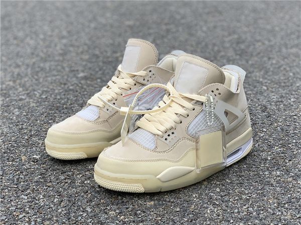 

with box 4 off cream sail white iv men women muslin wmns space jam designer 4s luxury casual shoes size 36-47, Black