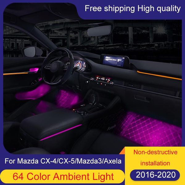 

64-color led ambient light lamp for 6 atenza cx4 cx5 3 axela 2020-2020 atmosphere lamp illuminated