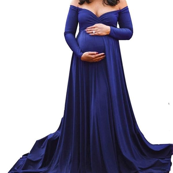 

maternity dresses for p shoot pregnant dress for pregnant women summer plus size dress pregnancy clothes dress s  l xl lj201125, White