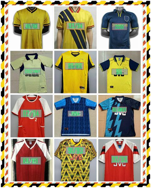 

top highbury home футбол футболка джерси футбольные пиры генри рейс 2002 04 ретро джерси 05 06 bergkamp 92 94 95 adams с длинным рукавом 96, Black;yellow