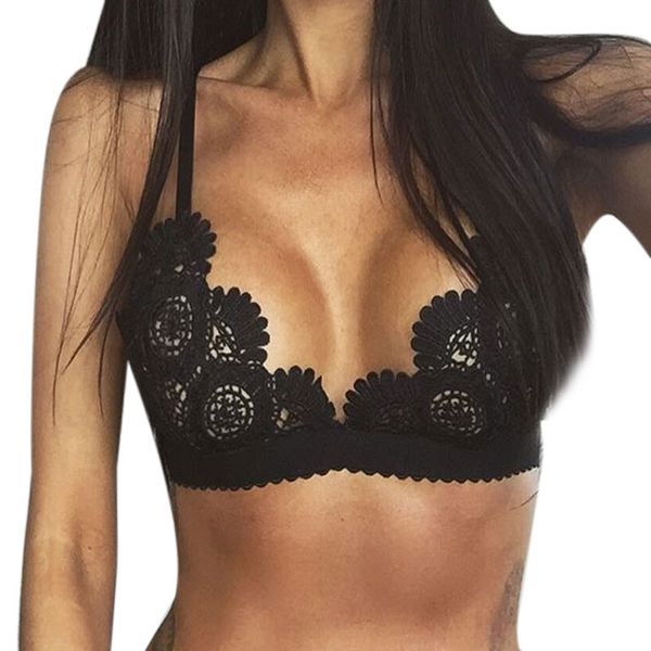 

3pieces/lot 2020 fashion cotton lace bra floral bras for cosplay women bodysuit lingerie push up bra bralette, Red;black