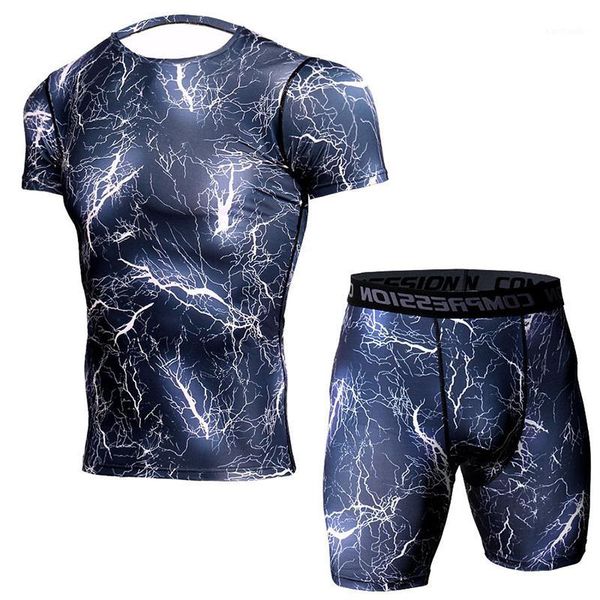 

running sets 2 pieces set sports clothing men joggers fitness workout training sportswear tracksuit men1, Black;blue