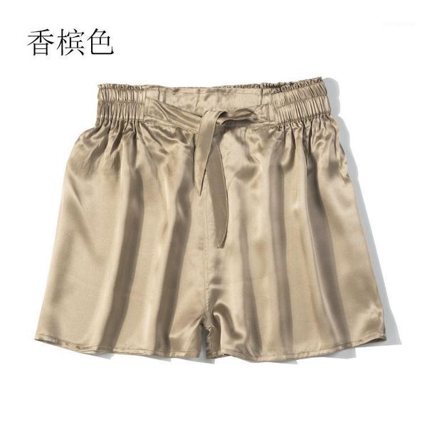 

100% real silk heavy silk women's shorts solid colors belted waist in 5 colors  jn4321, White;black
