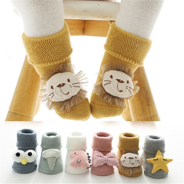 3D animaux bébé chaussettes en caoutchouc anti-dérapant fille sol enfants chaussette tout-petits mignon infantile nouveau-né cadeau 20220224 Q2