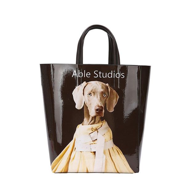 

fashion magazine personality pattern pu leather women's totes shopping bag female shoulder bag handbag composite 2 colors