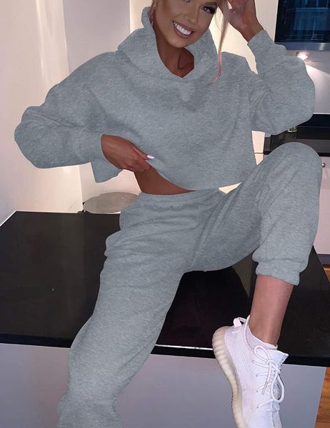 

running sets women's casual loose tracksuits 2 piece autumn solid hoodies hooded sweatshirts sweatpant harem trousers outfit jogger sui, Black;blue
